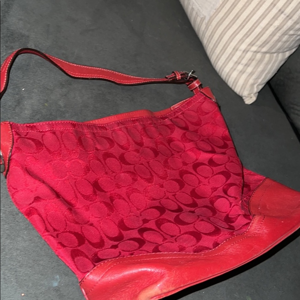 Red Coach purse handbag